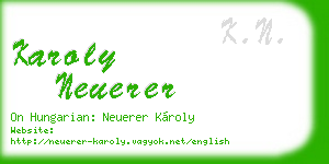 karoly neuerer business card